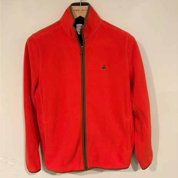 Brooks Brothers Fleece Orange Full-Zip Jacket - Picture 2 of 8